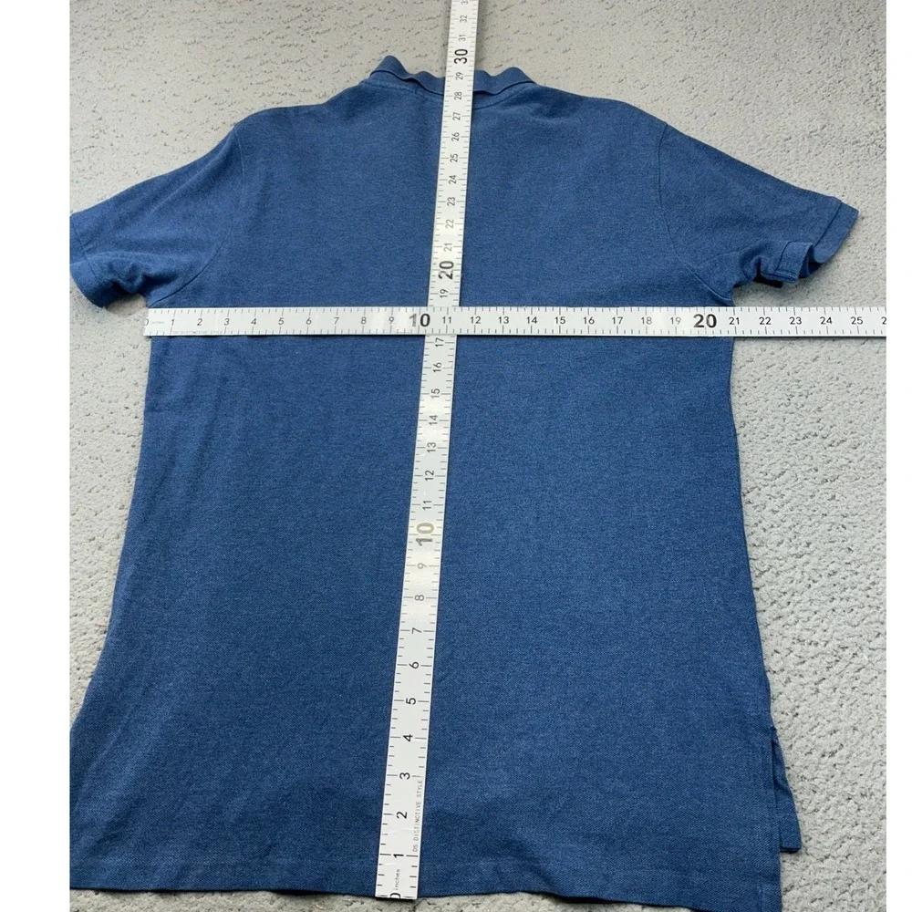 Polo Ralph Lauren Polo Mens Large Blue Custom Fit Pique Orange Pony